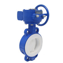 Bundor 2 inch DN200 PTFE lined seat WCB body wafer type butterfly valve